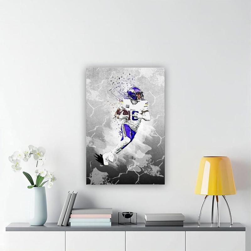 Justin Jefferson Canvas Poster Wall Art Decor Print Picture Paintings for Living Room Bedroom Decoration
