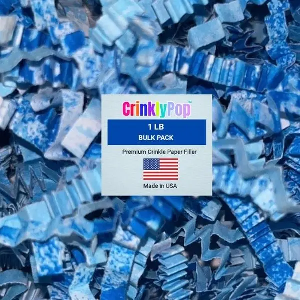 CrinklyPop Crinkle Cut Paper Cushion - Office Stationery Packaging Filler for Gift Box Design, Valentine's Day Craft Projects, Flower Bouquet Arrangements