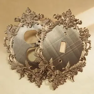 Gothic Style Carved Decorative Switch Panel Decor, Multi-Style Classical Artistic Design Wall Art, Vintage Wall Decoration for Living Room Bedroom Study