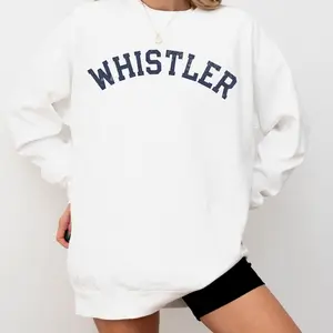 Whistler Comfort Colors Crewneck Sweatshirt | Vintage, Faded, Grunge Style Ski, Mountain Pullover | British Columbia Canada Girls, Guys Trip ZYISM