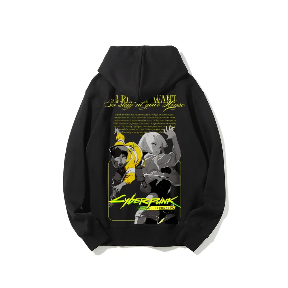 cyberpunk edgerunners david and lucy print pure cotton hoodie