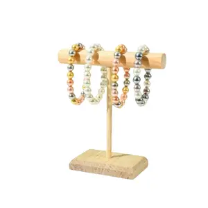 Wooden Bracelet Holder, 1 Count T-bar Design Bangle Storage Rack, Watch Display Tower for Bedroom, Home Organizer