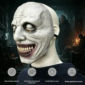 Smiling Demon Mask Halloween Mask Smiling Demons Horror Creepy Face Masks The Evil Cosplay Props Party Masquerade Halloween Mask Decoration