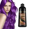 MJDMJD 5-in-1 Purple Herbal Hair Color Shampoo, 500ML Professional At-Home Instant Dye, Haircare Product for Hair Refresh (For Women & Men), Hair Colors