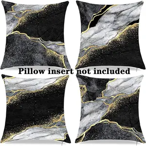 Abstract Line Pattern Cushion Cover, 4 Counts/set Square Throw Pillow Cover, Household Decoration Supplies for Home Living Room Bedroom