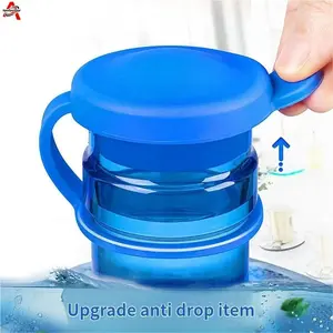 Anti-Splash Water Bottle Cap with Handle, Universal 5 Gallon Water Jug Cap, Leak-Proof Replacement Lid for 55mm Bottles, BPA-Free Anti-Drop Water Spout Cover