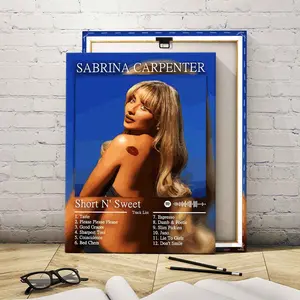 1Count Wooden Frame Canvas, Woman With Long Blonde Hair And Blue Background, Exquisite Poster, Fashion Living Room Decoration, Modern Art, Bedroom Poster, High Definition Home Poster, Affordable Poster, Ideal Gift, Waterproof, Printing, Art