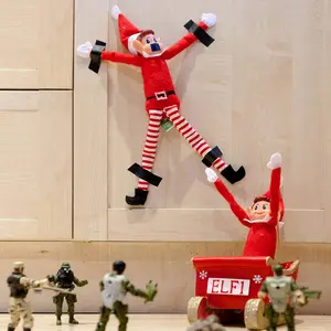 Christmas Elf Helper Naughty Christmas Elves On Display Shelf Funny Xmas