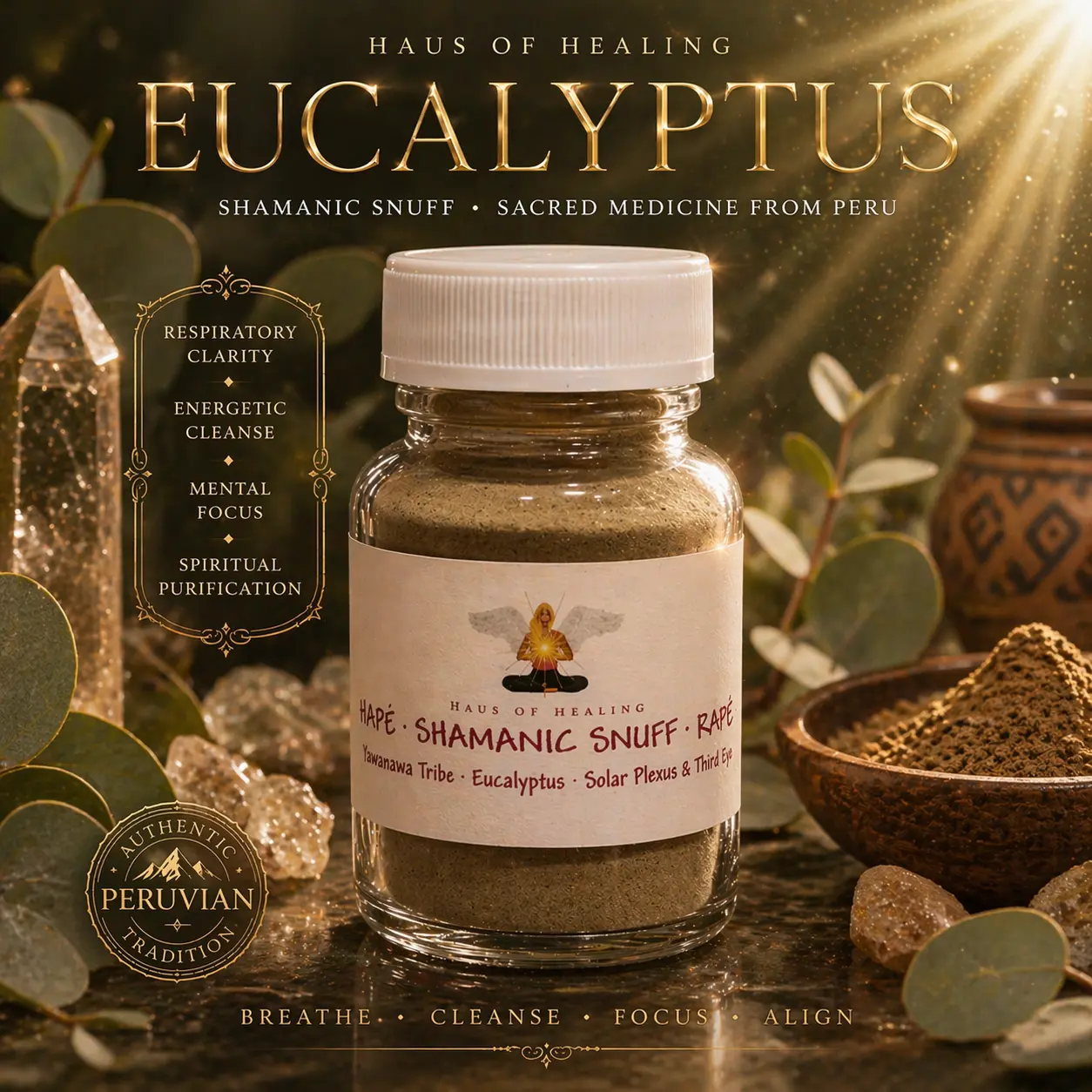 🌿 Eucalyptus Hapé — Puyanawa Tribe