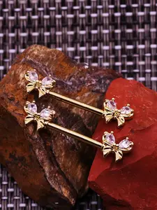 2 Pcs 14g Nipple Rings, 316L Stainless Steel Cz Nipple Piercing Jewelry, Unisex Body Piercing Accessories, Daily Wear