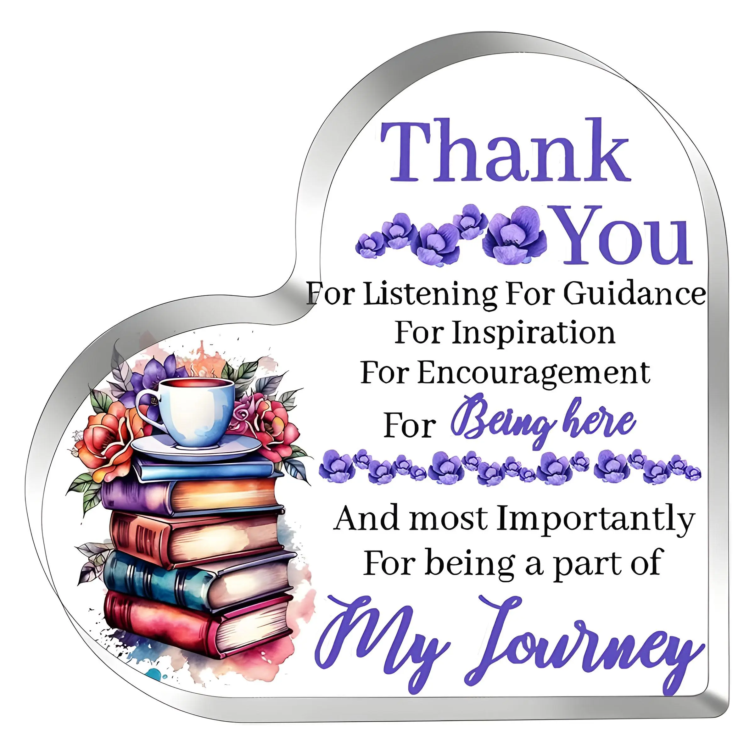 Acrylic Appreciation Plaque Gift for Teachers, Elegant Desktop Decoration, Perfect for Teacher's Day, Birthdays, and Thank You Occasions