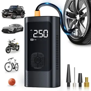 Cordless Tire Inflator Portable Air Compressor with Large Capacity Battery Wireless Digital Display Enhanced Safety Features for Cars & Inflatables
