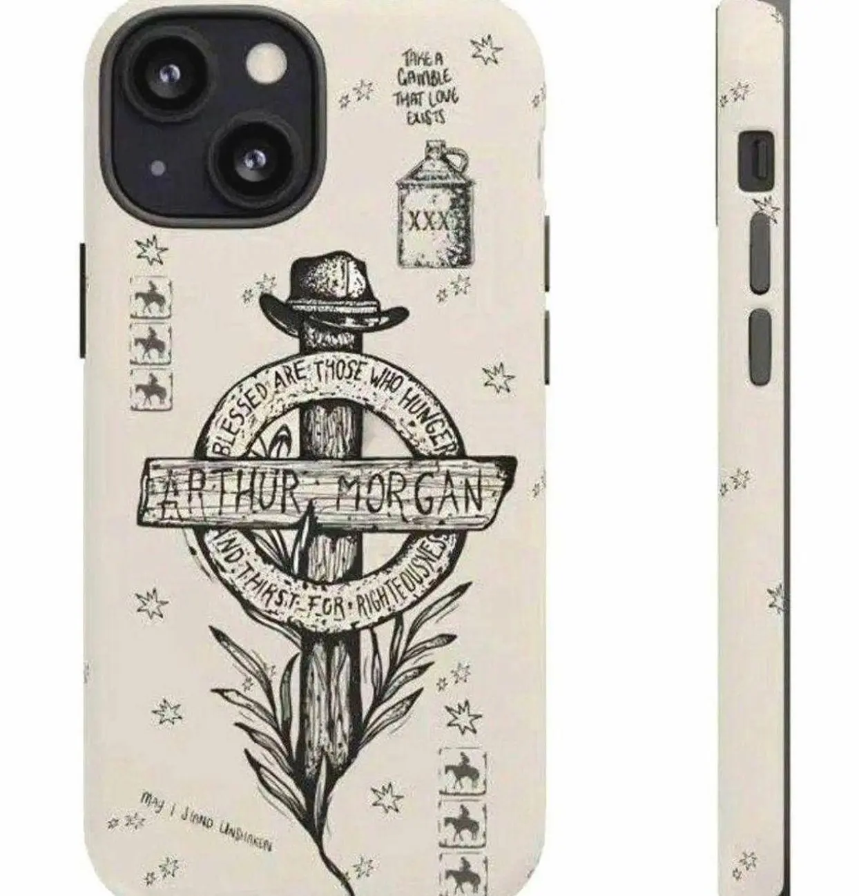 Arthur Morgan RDR2 Tribute Phone Case | Red Dead Redemption Inspired Western Design | Tough Protective Cover for iPhone 17 16 15 14 13 12 11 Pro Max Plus | Cowboy Aesthetic Gaming Merch