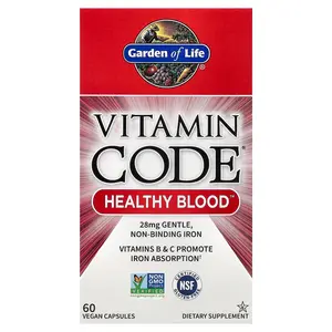 Garden of Life Vitamin Code®, Healthy Blood™, 60 Vegan Capsules