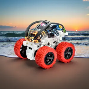 Cool Light-Up Monster Trucks for Toddlers (3-5) – Push Racing Toys with Flip Stunts! —just push to race! 3-5 year old boys love the bright flashing lights & fun flip stunts. Sturdy design works indoors/outdoors. Bold monster look catche