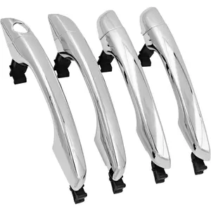 Chrome Exterior Door Handles, 4PCS Front Rear Left Driver Right Passenger Outside Door Handle Compatible with 2017 2018 2019 2020 Hyundai Elantra Sedan, Replace 82651-F2020 82651-F2010 82661-F2010