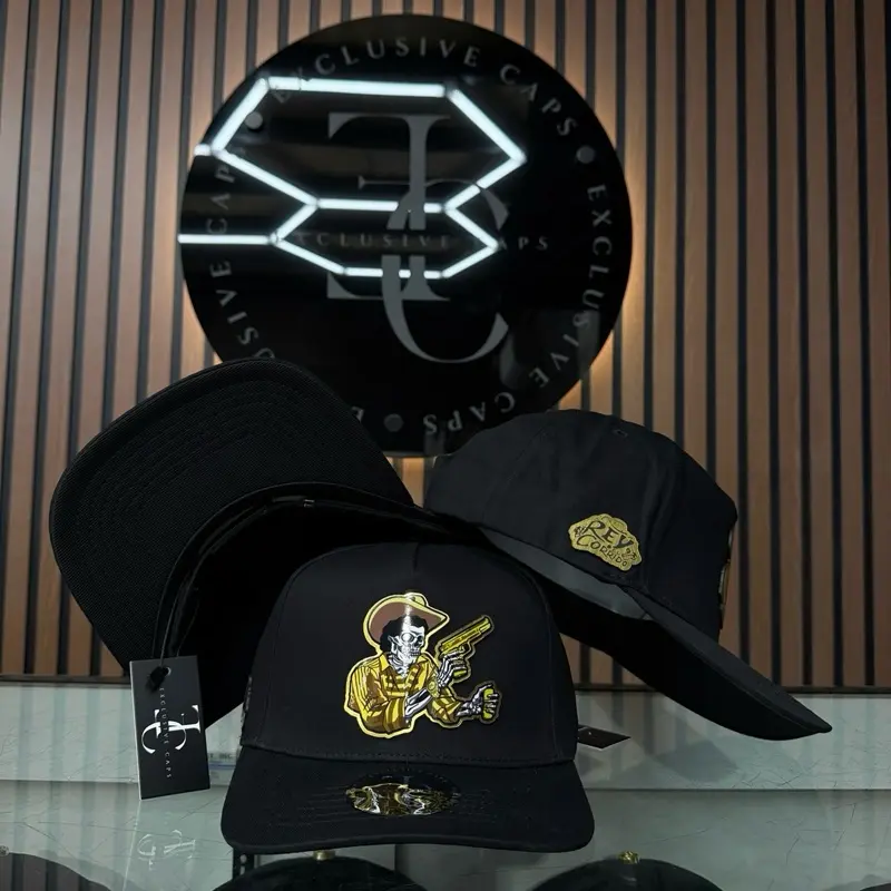 Exclusive Chalino SnapBack Hat-Black cotton