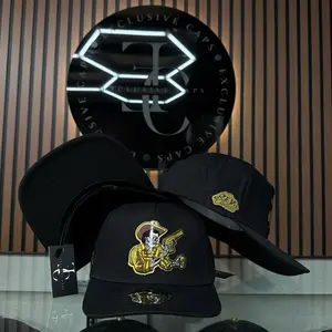 Exclusive Chalino SnapBack Hat-Black cotton