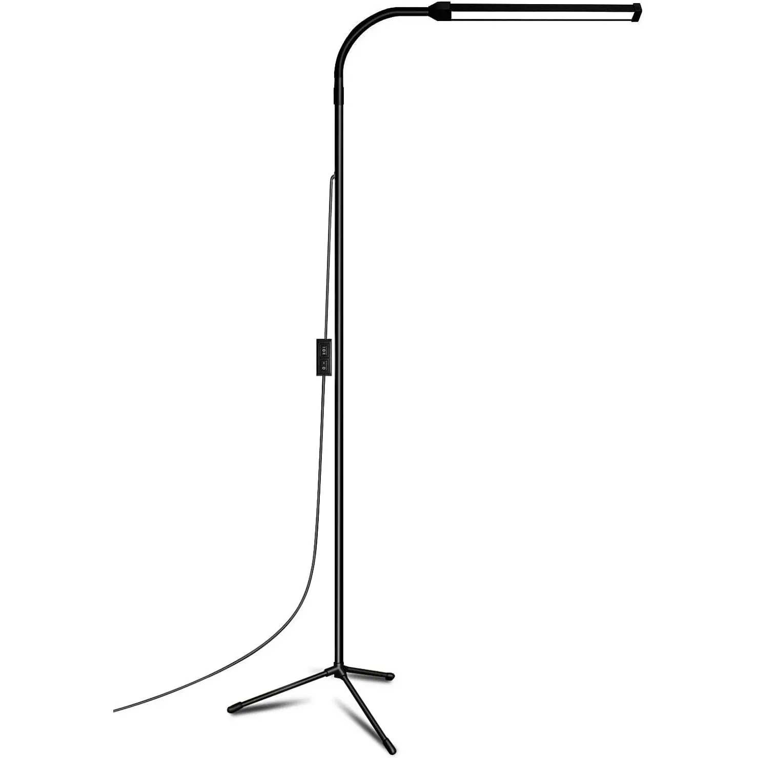 Minimalist Lightweight LED Desk Lamp - Dimmable, 3 Different Height Adjustable Main Light Pole Metal Frame Eye Protection Lamp for Eyelash Extensions, Crafting Use, Desk Lamps
