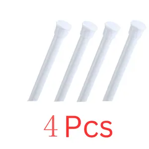 2/4 pcs Telescopic Retractable No Drill Tension Curtain Rod Shower Curtain Rod Kitchen Rod for Hanging Cloths Kitchen Utensils – Adjustable, Durable, and Easy to Install