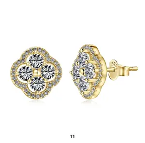 Luxury Stone Filled 925 Sterling Silver Earrings