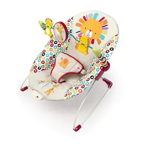 Portable Baby Rocker with Gentle Vibration for Soothing 0-6 Months 6-20 lbs Infants Detachable Toy Bar with Fun Windmill Pattern