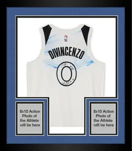 Framed Donte DiVincenzo Minnesota Timberwolves Autographed Nike White 2024-25 City Edition Swingman Jersey with Multiple Inscriptions - Limited Edition of 10 - Fanatics Authentic Certified