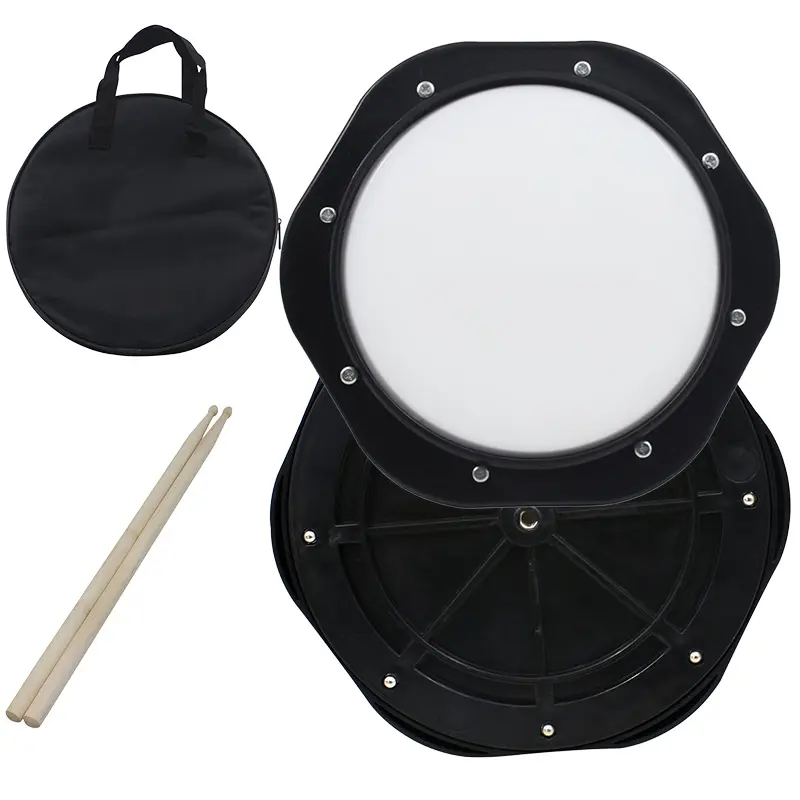 10 Inch Mute Practice Drum Pad Metronome Set, Mute Drum Pad with Mute Drum Stick, Drum Pad and Sticks, Percussion Instrument Accessories for Home School