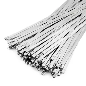 304 Stainless Steel Self-Locking Cable Ties, 11.8 in 100-Pack Heavy-Duty Zip Ties with 200 Lbs Tensile Strength, UV-Resistant for Industrial & Automotive Bundling