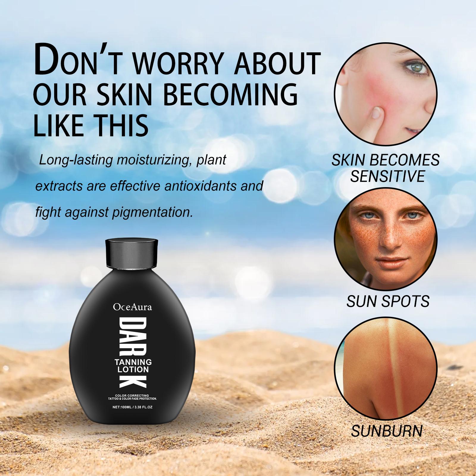 EELHOE Dark tanning lotion, Long-Lasting Sunless Tanner for Deep Bronze, Sweet Cherry Antioxidant & Sunflower Oil, Even Tone Matte Finish, Hydrating Self Tanner for All Skin Intensive Gel spray sunscreen express hour