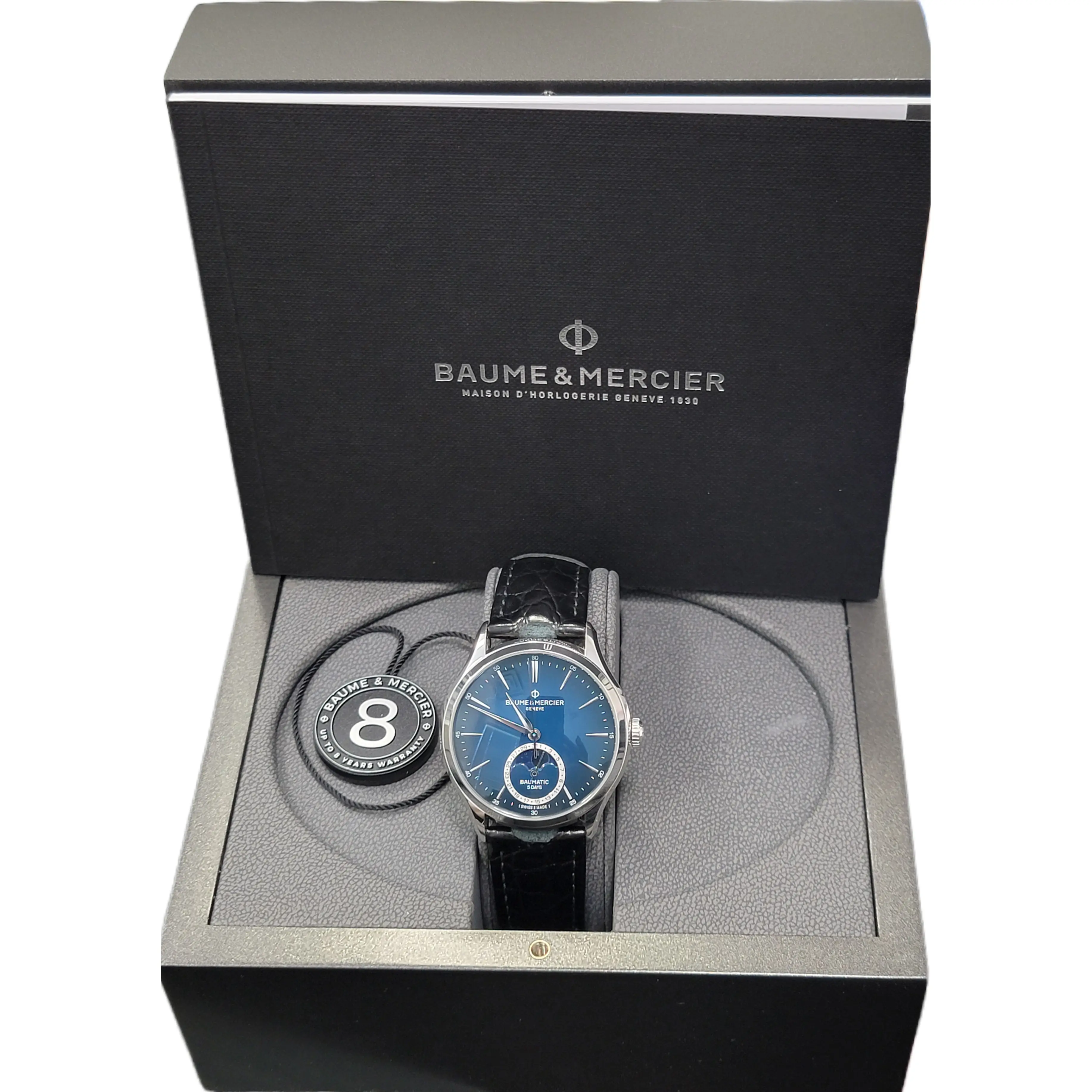 Baume & Mercier Clifton Baumatic Moon Phase Drive 39mm With Box