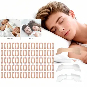100 Pcs Anti-Snoring Nasal Strips, Improve Sleep, Odorless Home Use Nose Expander, Enhance Nasal Airflow, Breathing Aid Tool, No Power Needed