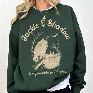 Jackie and Shadow Sweatshirt, Bird Lover Sweatshirt, Nature Graphic Crewneck, Cozy Unisex Wildlife Lover Gift