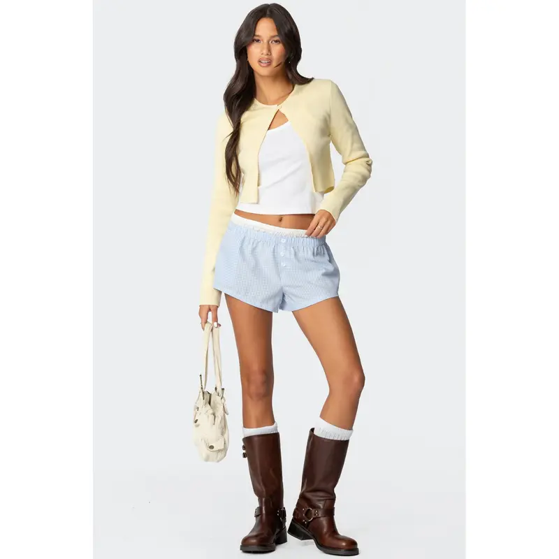 Layered Gingham Boxer Shorts