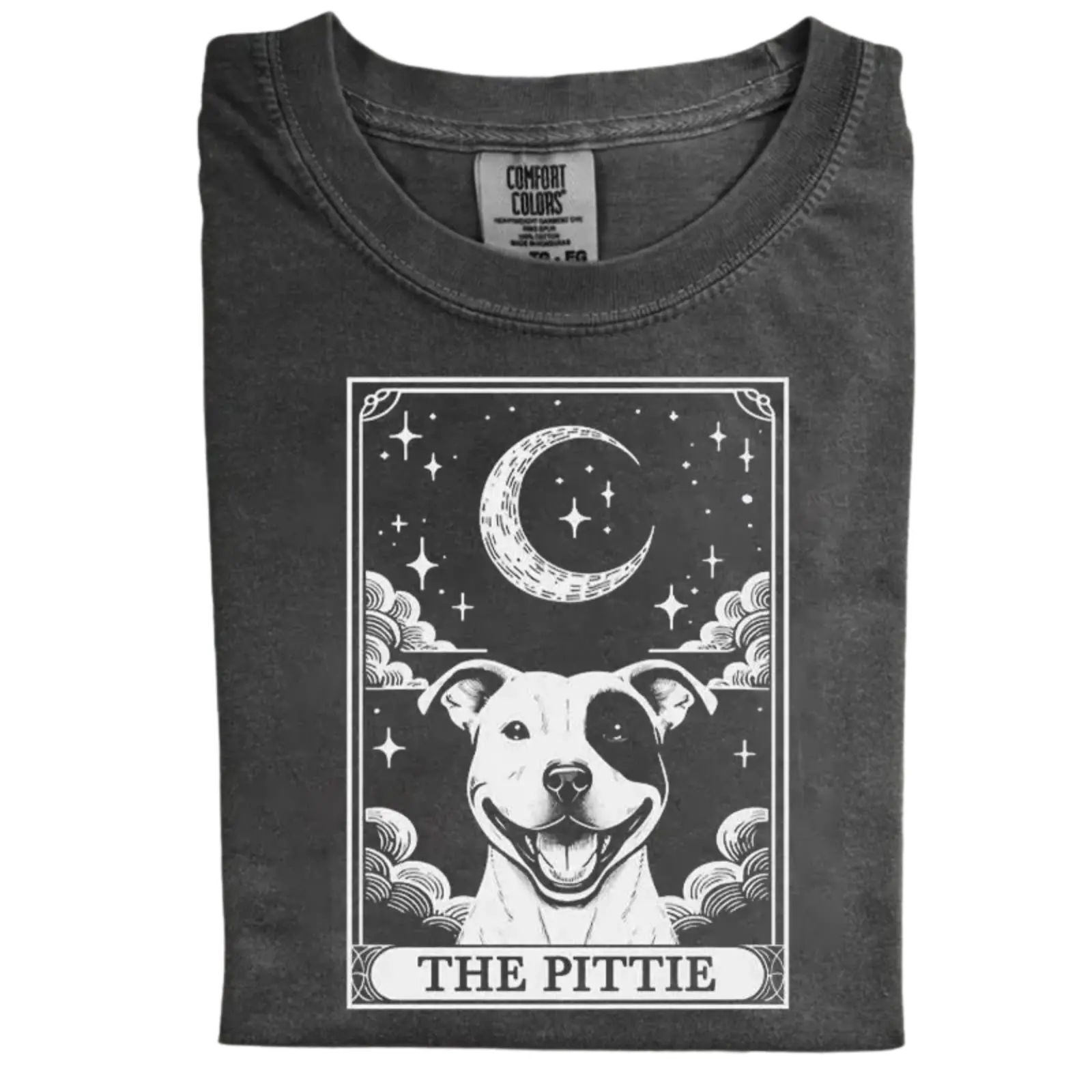 Pitbull Tarot Card T-Shirt, Vintage 90s Funny The Pittie Dog Owner Graphic Tee, Streetwear Graphic, Unisex Fit Design, Gift for Dog Lovers