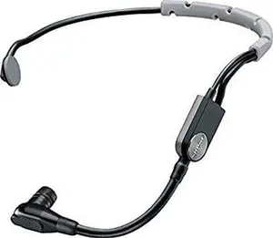 Shure SM35 Headset Condenser Microphone with Windscreen and Inline XLR Preamp