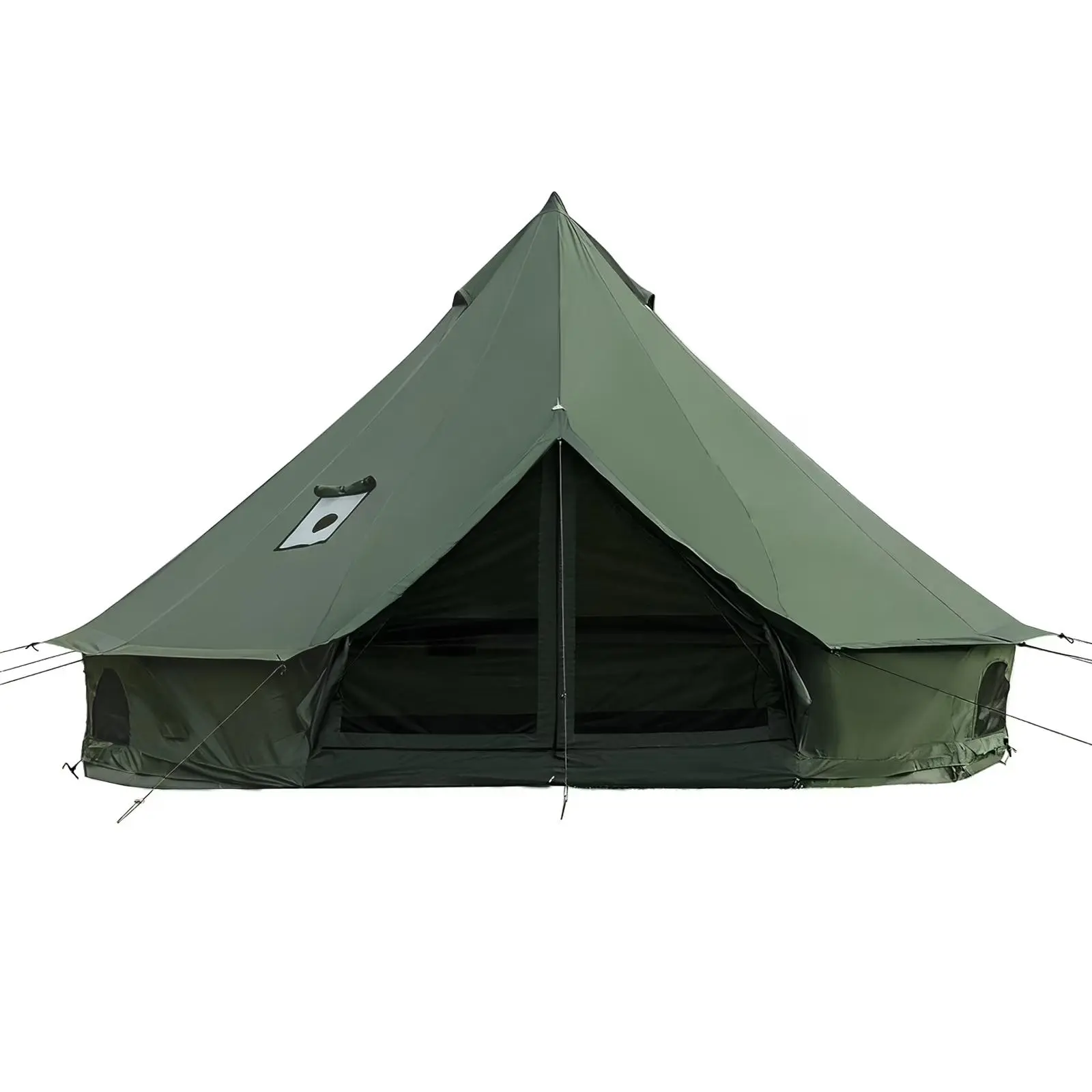 Bell Tent: Family Glamping Fun! 13.1ft, 4-6 Person, 4 Season, Easy Setup & Waterproof - Outdoor Adventure Awaits!