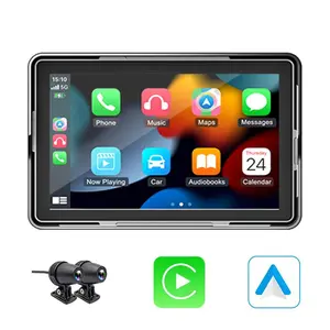Venbes Motorcycle Carplay Screen, 5 Inch Touchscreen, Ip67 Waterproof Design, Optional Dvr Camera, Wireless Carplay, Bluetooth-compatible Compatible, Car Display Screen