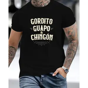 Funny Gordito Guapo & Chingón T-Shirt - Latino Humor Graphic Tee, 100% Cotton Mexican Heritage Shirt, Summer Casual Unisex Top, Spanglish Gag Gift for Men, S-3XL Multi Colors