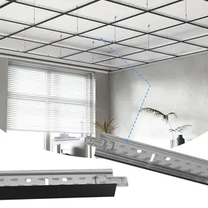 LooYee 10 PCS 48 Inch Cross Tee Drop Ceiling Grid System, 4 Ft Galvanized Steel Rust & Fire Resistance Easy Installation, Ideal for Basement Living Room Garage Kitchen Bathroom Black