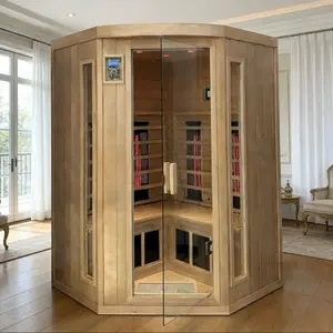 Hemlock Indoor 2-Person Ceramic Far Infrared Heating Sauna, 1750W Detox Sauna