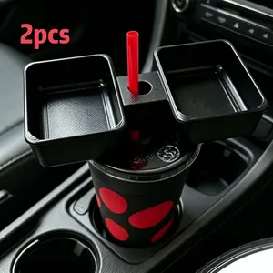 Two general-purpose car cup holder plug-ins and two sauce dipping containers are suitable for tomato sauce and sweet and sour sauce, and are suitable for drivers' fast food accessories in go on road trip and drive-through restaurants.