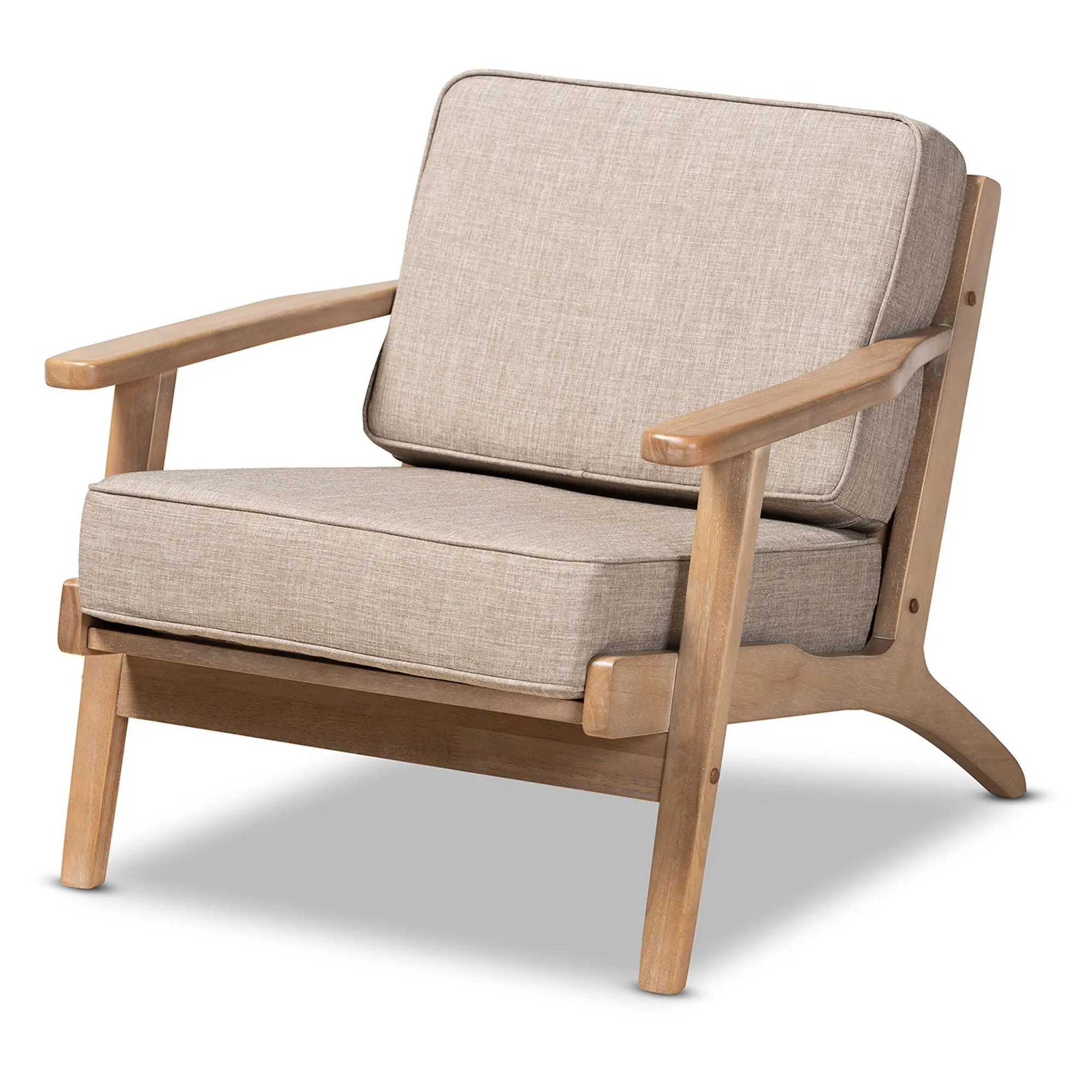 Sigrid Fabric Upholstered Wood Armchair