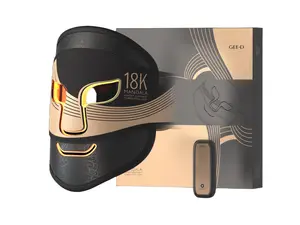 GEE·D Wireless LED Light Therapy Mask with Amber, Red-Blue & Red-Orange Light Modes, Multi-Color LED Face Mask, Portable & Rechargeable for Home and Travel