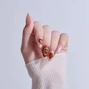 Kiss Nail Drip Press On Glue Nails - Lively Whisper
