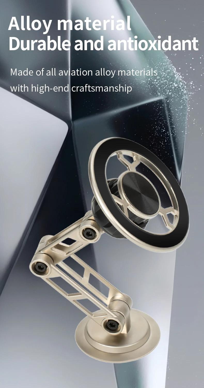 All-Metal magnetic Bracket for Car Phone360Degree Rotating Accessory foldable with ventilated Magnet GPS Cars Accessories for Phones magnetic car phone holder foldable  phone Fall Car Universal Phone Holder Dashboard Automotive Windshield