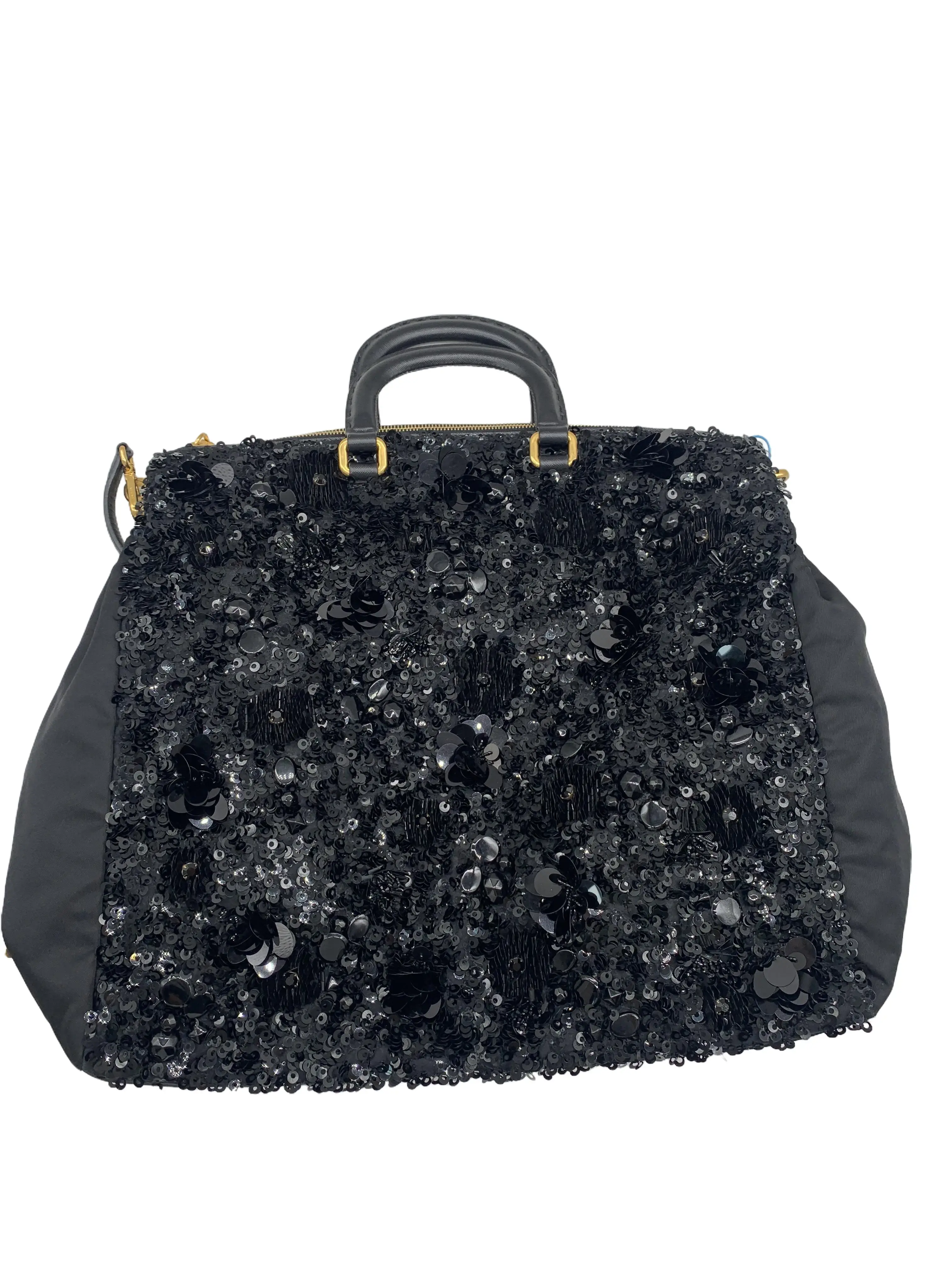 Pre-owned PRADA Decorative Sequin Casual Commuter Tote Purse/WJ06116832/6832
