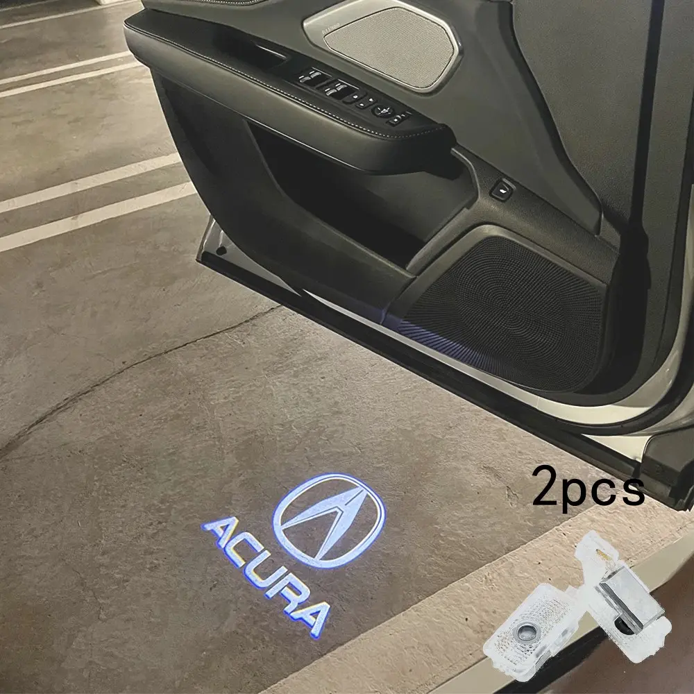 2 Pcs LED Interior Sticker Light, Welcome Light, Led Door Light, Fit Acura MDX/ZDX/TL/TLX/RLX, Plug & Play, 50000H Lifespan, High Power CREE Chip Super Bright, 6500K White Light, Error Free, 12V/5W Energy Saving