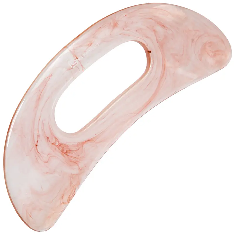 M3 Naturals Durable Large Smooth Resin Gua Sha Tool - Grip-Friendly Ergonomic Body Care Tool for Adults, Lymphatic Support, Neck Tension Ease, Relaxing Massage, Jawline Defining (Silicone Muscle Roll Option)
