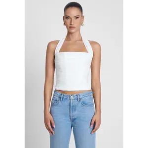Taormina Halter Corset Top - White
